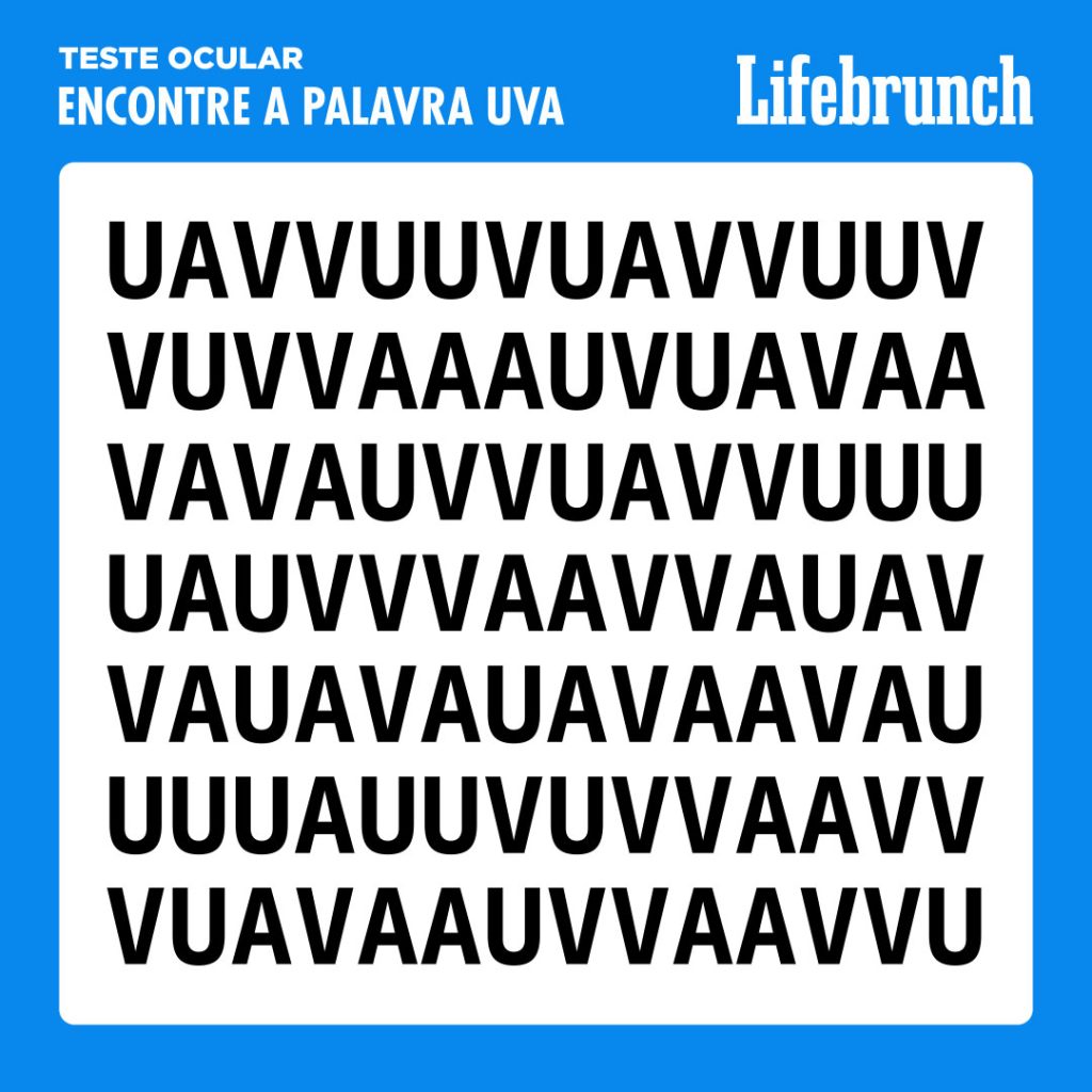 Teste ocular! Encontre a palavra UVA na imagem | Lifebrunch